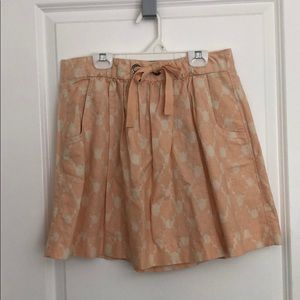 J. Crew Peach & White Summer Skirt
